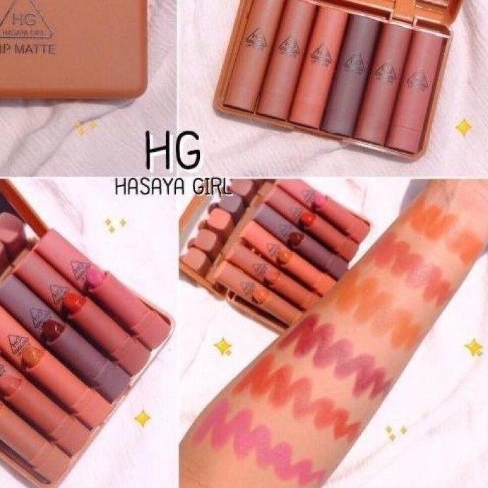 ♦ [PER 6PCS] HASAYA GIRL NUDE MINI LIP MATTE ♩