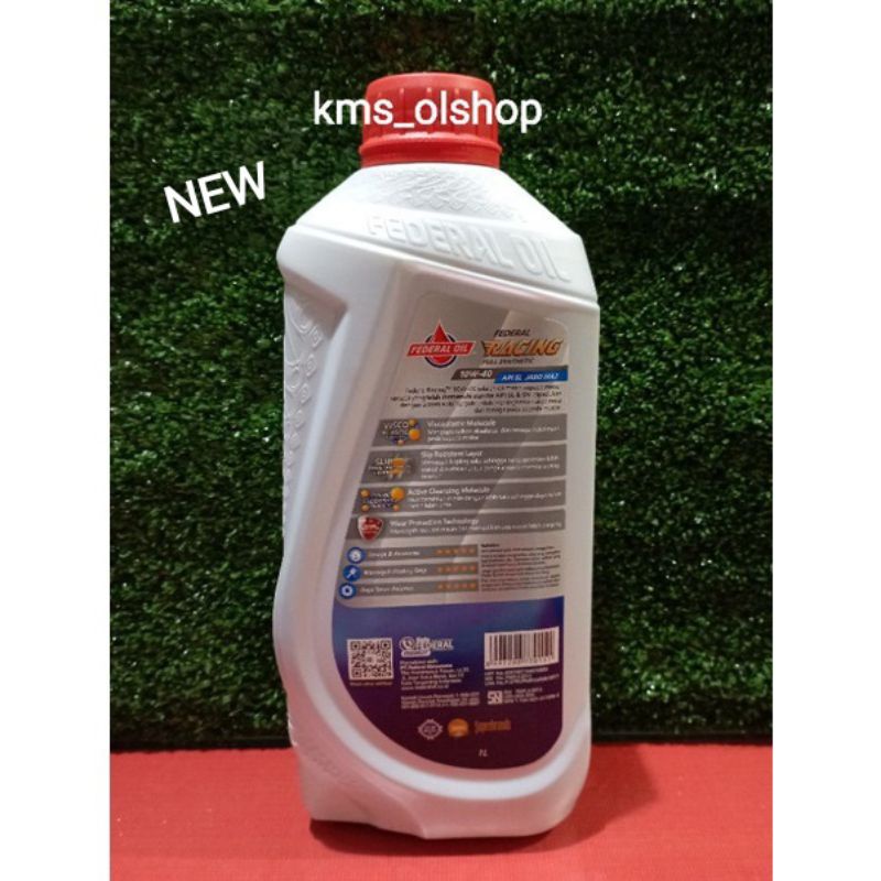 Oli Federal Racing SAE 10W40 1L Full Synthetic Pelumas Mesin 1000 ml