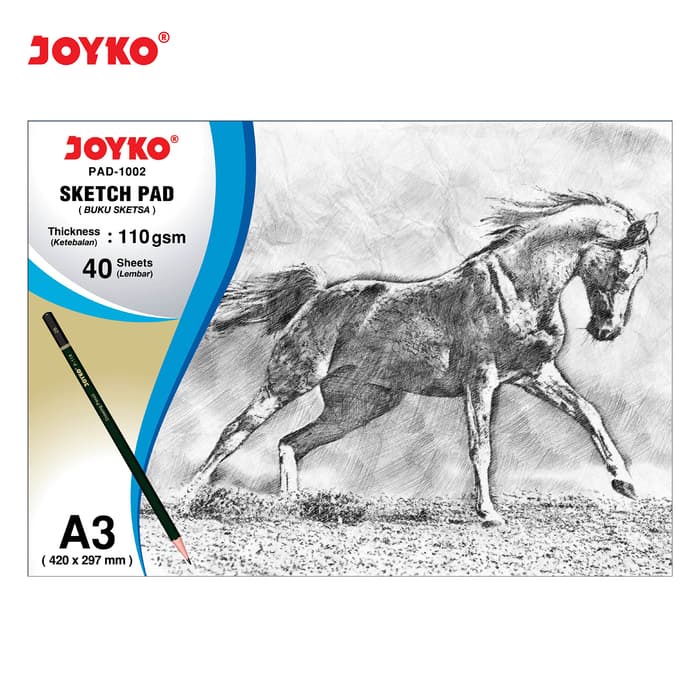 Sketch Pad / Buku Sketsa A3 Joyko PAD-1002 110 gsm 40 Sheets Lembar