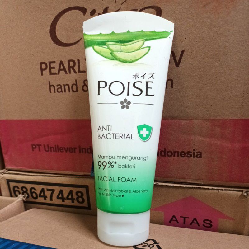 Jual Poise Anti Bacterial Facial Foam 100g Shopee Indonesia