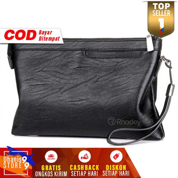 Clutch Pria Kulit Handbag Cowok Keren Hand Bag Panjang Cowo Cluch Murah Kekinian Tas Tangan