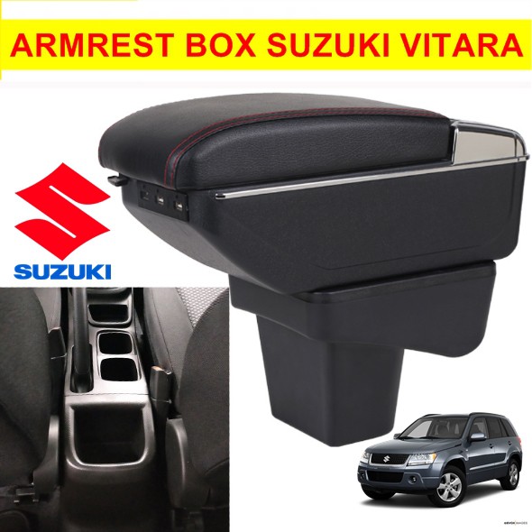 Armrest Console Box Kotak Alas Lengan SUZUKI VITARA dual stack 7 Port USB Charger