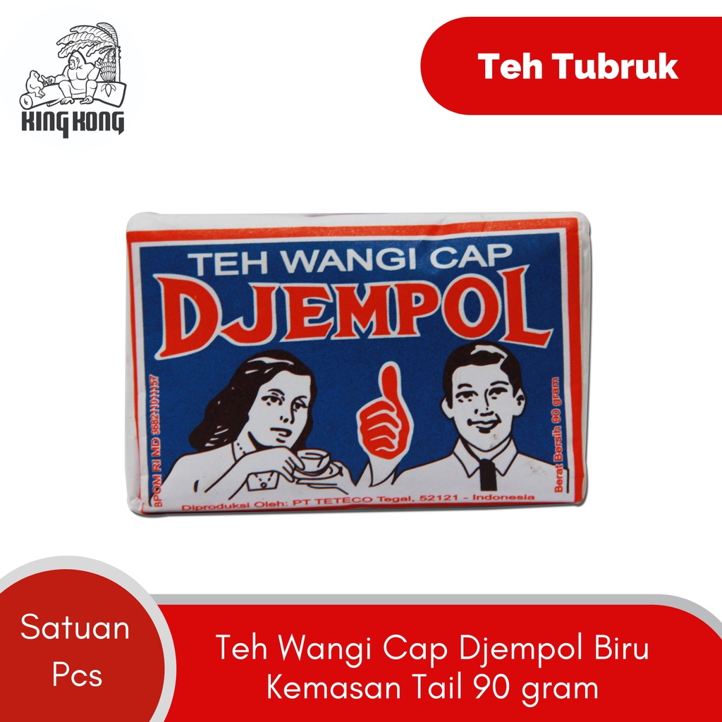 Teh Wangi Cap Djempol Biru Kemasan Tail 90 gram 1 pcs - Tubruk Melati