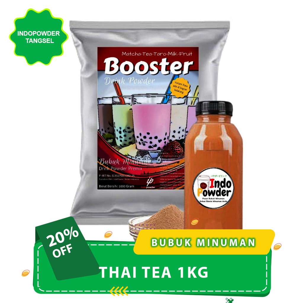 

Bubuk Minuman Rasa Thai Tea 1Kg / Bubuk Powder Minuman Kekinian