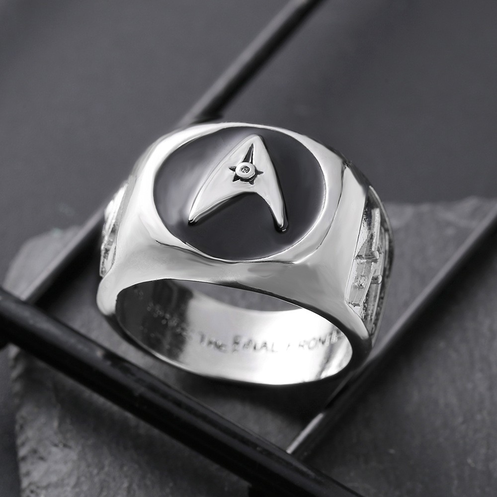 Cincin Perak 925 Asli Pria Star Trek Fashion Perhiasan