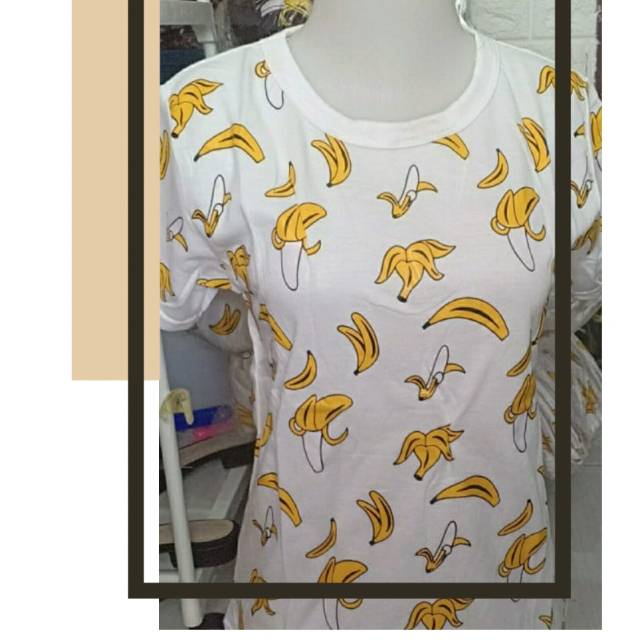 Kaos sablon pisang
