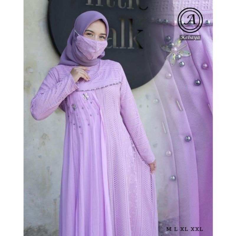 Ready gamis pesta kekinian//gamis rinjani//gamis brokat//gamis kondangan