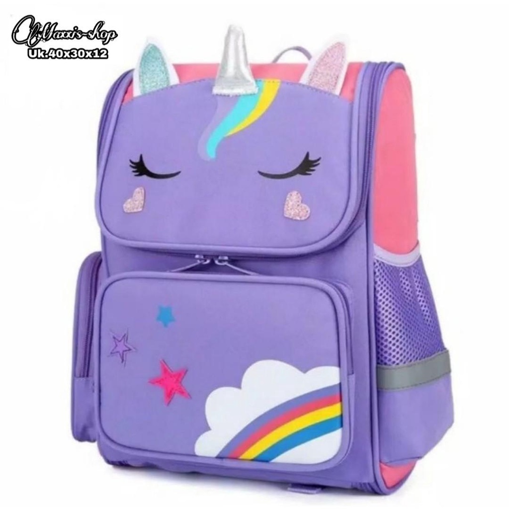 Tas Anak Perempuan Ransel Sekolah Sd Tk Maxis Unicorn / Ransel Anak Perempuan Unicorn