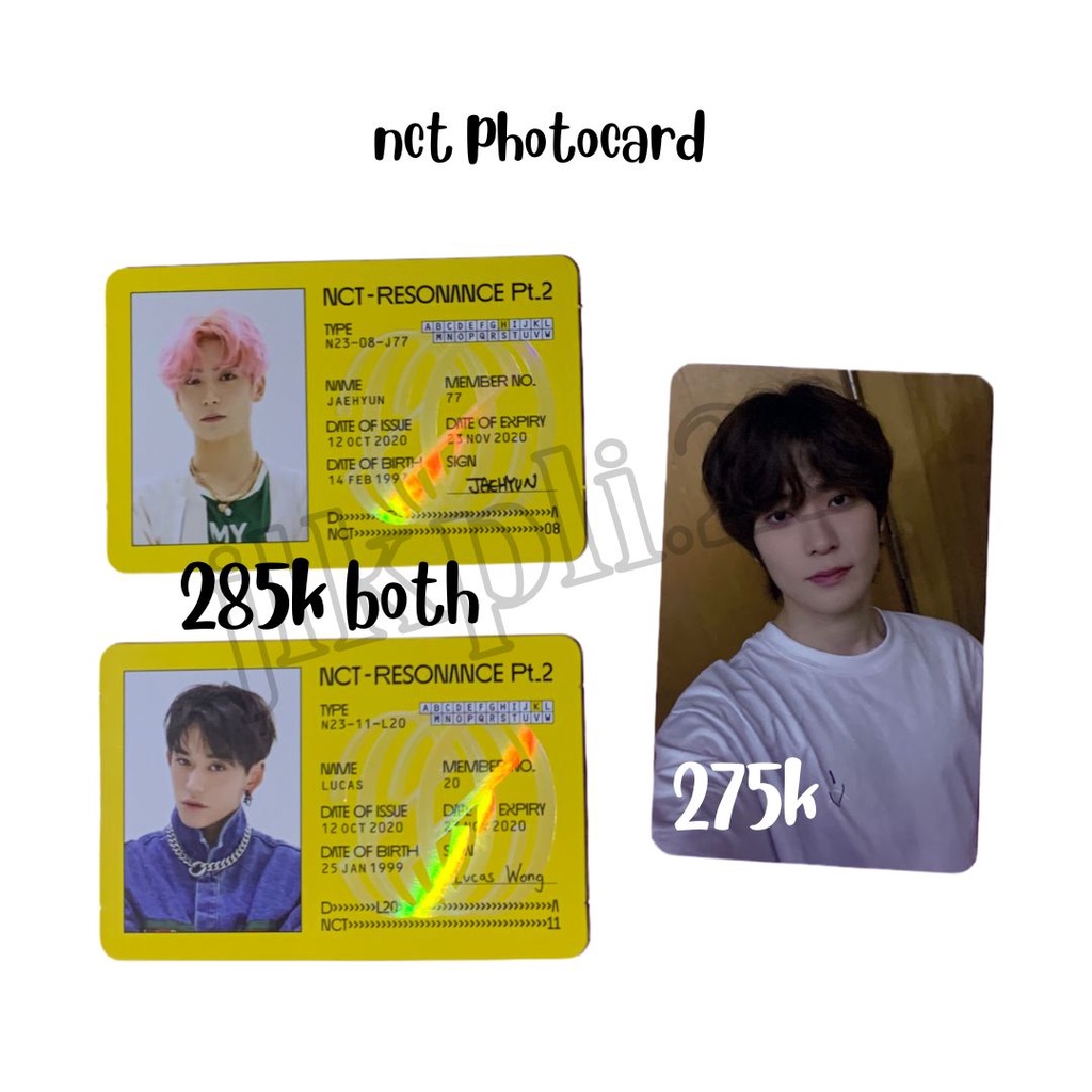 NCT127 NCT JAEHYUN SLOWACID SLOW ACID PHOTOCARD BLACK VERSION PC BONUS BENEFIT