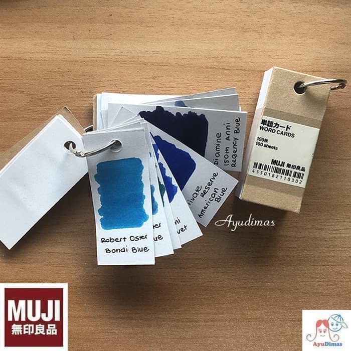 

MUJI - Word Cards - Key Ring Memo Block - Flashcard - 1pcs