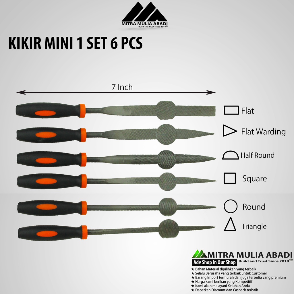 Kikir Mini Freed 1 Set ( 6 PCS ) | Mini File