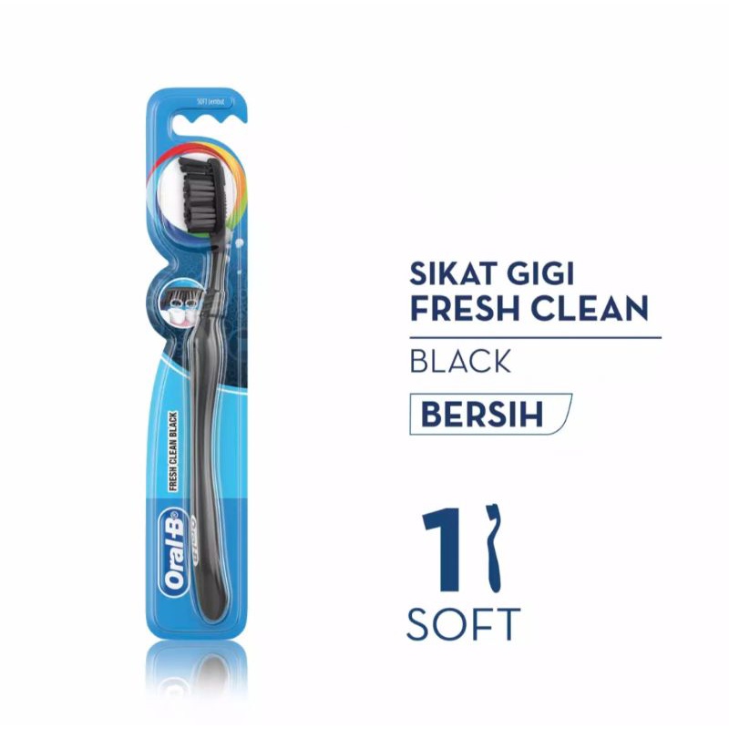 Sikat Gigi Oral-B all rounder black fresh clean/sikat gigi dewasa 1pcs