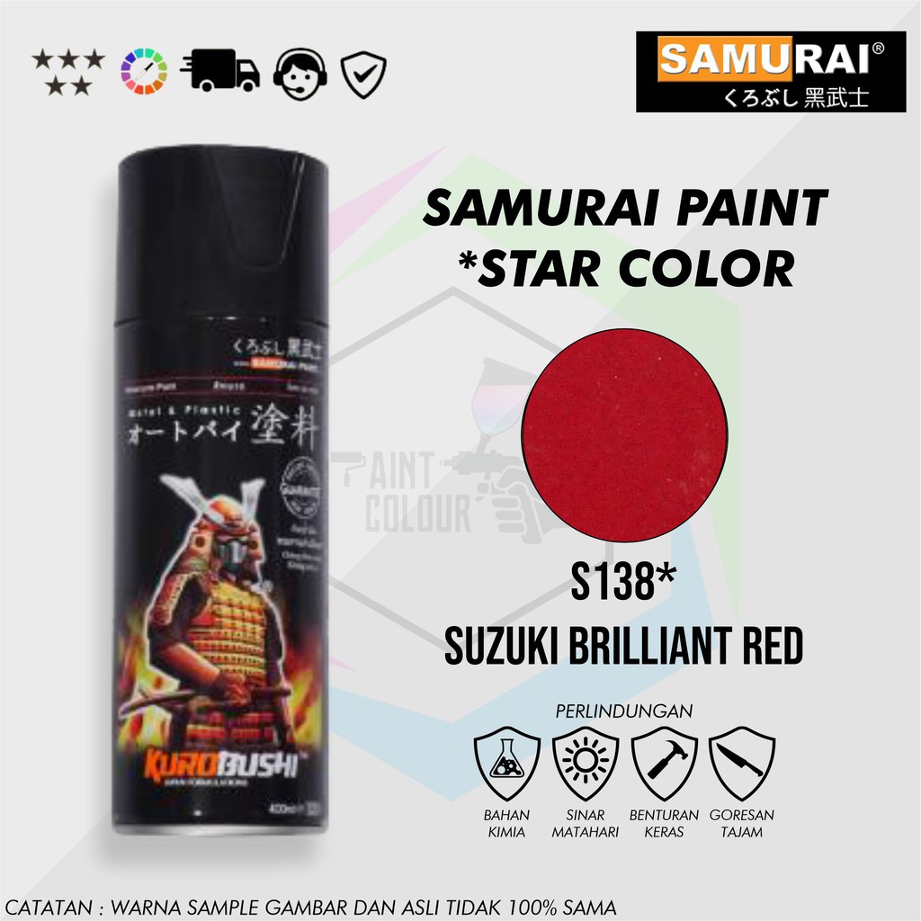 Samurai Paint S138* Brilliant Red Cat Semprot