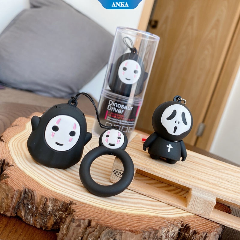 Kartun kreatif kepribadian boneka wali tak berwajah laki-laki U disk 16 GB/32 GB beruang lucu gantungan kunci komputer ponsel penggunaan ganda