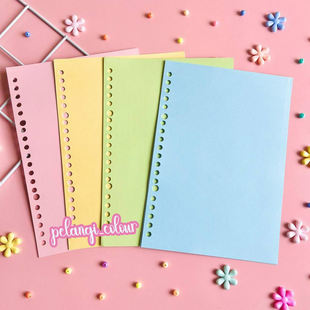 

Kertas Isi Binder Polos Warna / Loose leaf Polos warna Ukuran A5