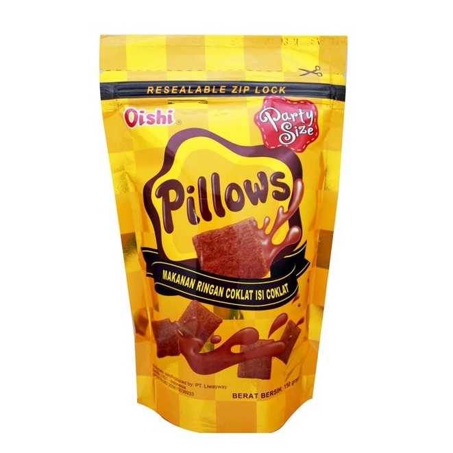 

OISHI PILLOWS CHOCOLATE FLAVOUR 130 GR / MAKANAN RINGAN DENGAN ISI COKELAT