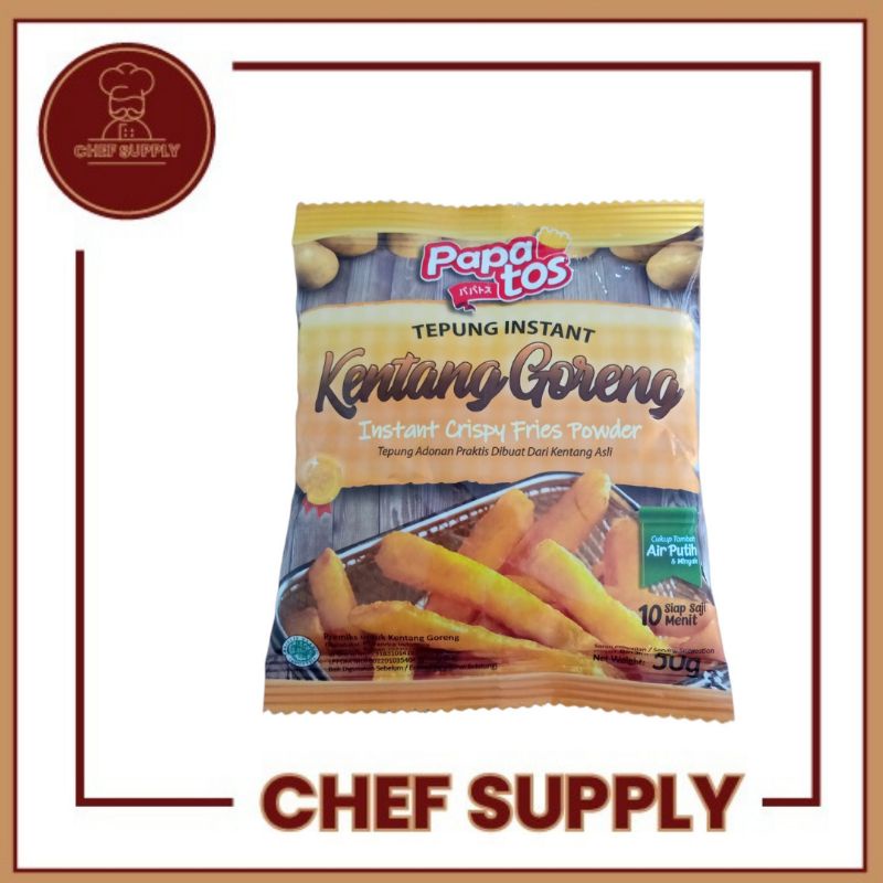 

Tepung Instan Kentang Goreng Papatos 50gr Crispy Fries Powder Halal