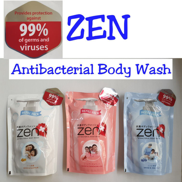 Jual PROMO!! ZEN Antibacterial Body Wash Refill 450ml Sabun Mandi