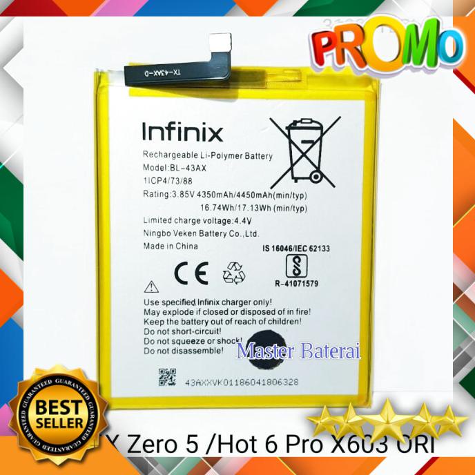 Acc Hp Baterai Infinix Zero 5 Hot 6 Pro X 603 Bl43Ax Bl 43Ax Ori
