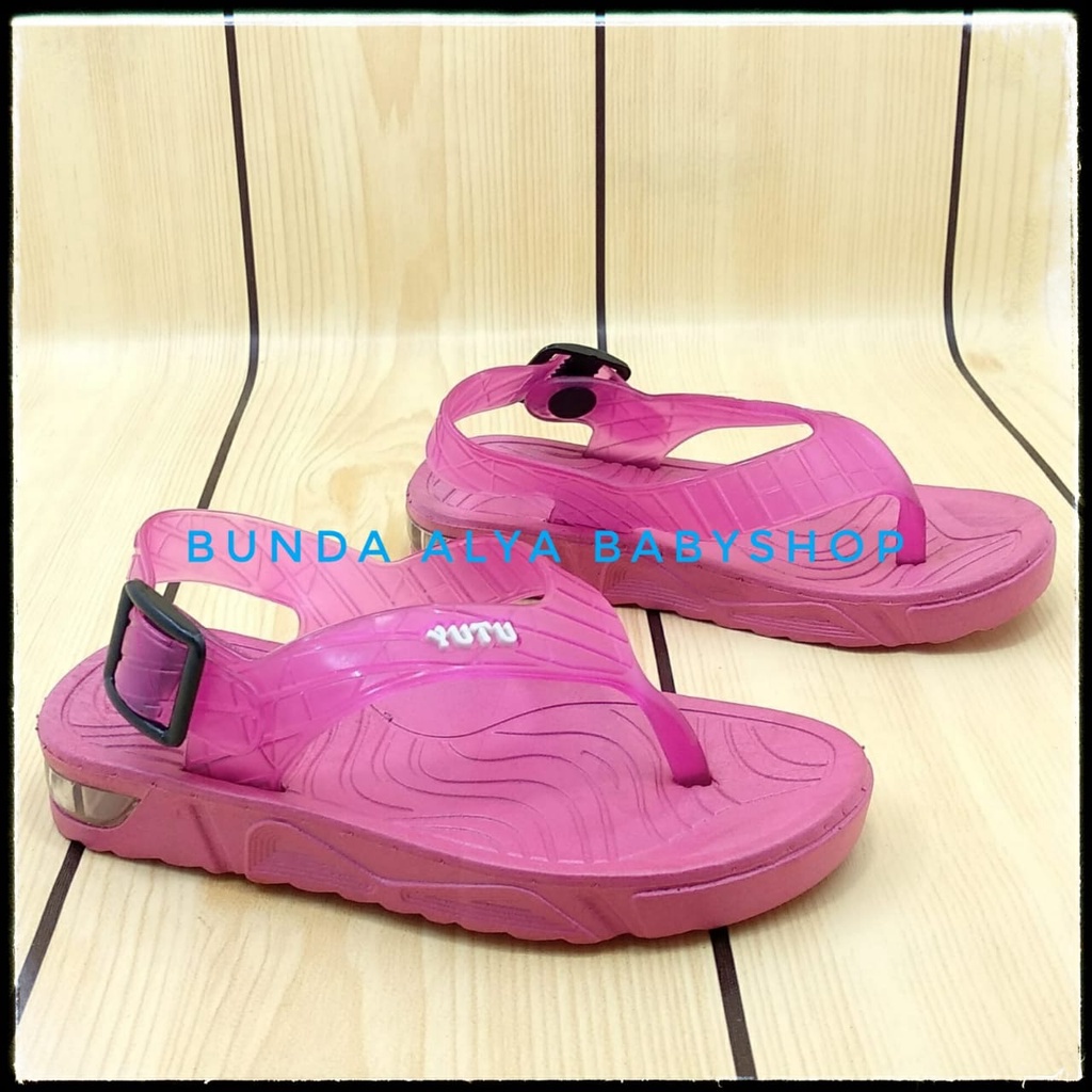Sendal Jepit Anak Perempuan  6 Bulan - 1 Tahun FANTA Sendal Jepit Anak Cewek Model Tali Belakang Bahan Karet Elastis Size 19-22