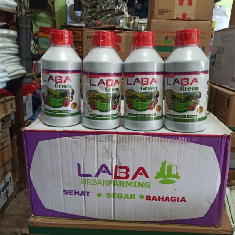 LABA GREEN 1 LITER PUPUK PELENGKAP CAIR PLUS Ga3, PEREKAT, ANTI JAMUR