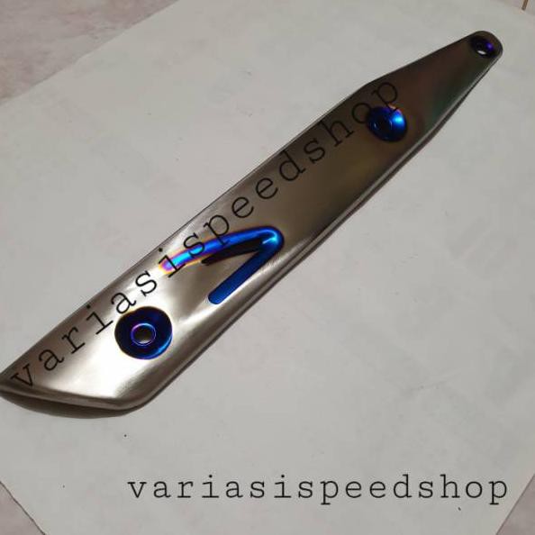 Knalpot  Tameng Knalpot Zoomer Twotone Titanium Thailand Wave 125 Supra X 125  .