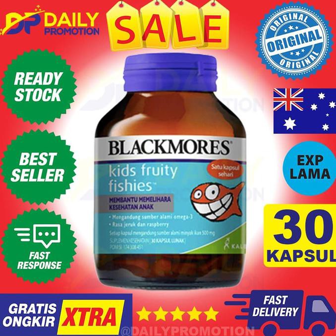 Blackmores Kids Fruity Fishies Fish Oil Minyak Ikan Anak - 30 Kapsul