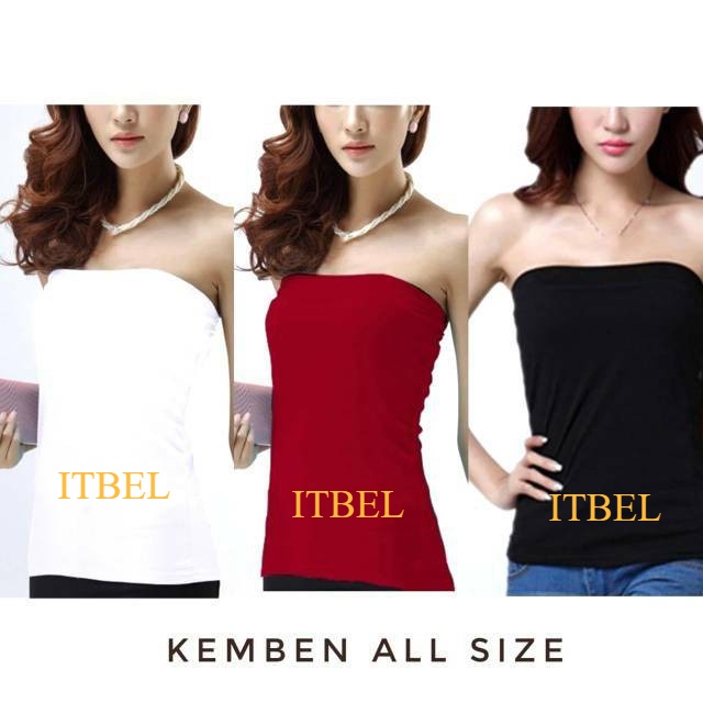 IBEL - Kemben Wanita Polos Tanpa Cup Allsize  Kemben Dalaman Kebaya Wanita / Kemben Panjang Polos