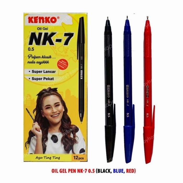 

Pulpen Kenko NK-7 Oil Gel 0.5mm Hitam Per Lusin