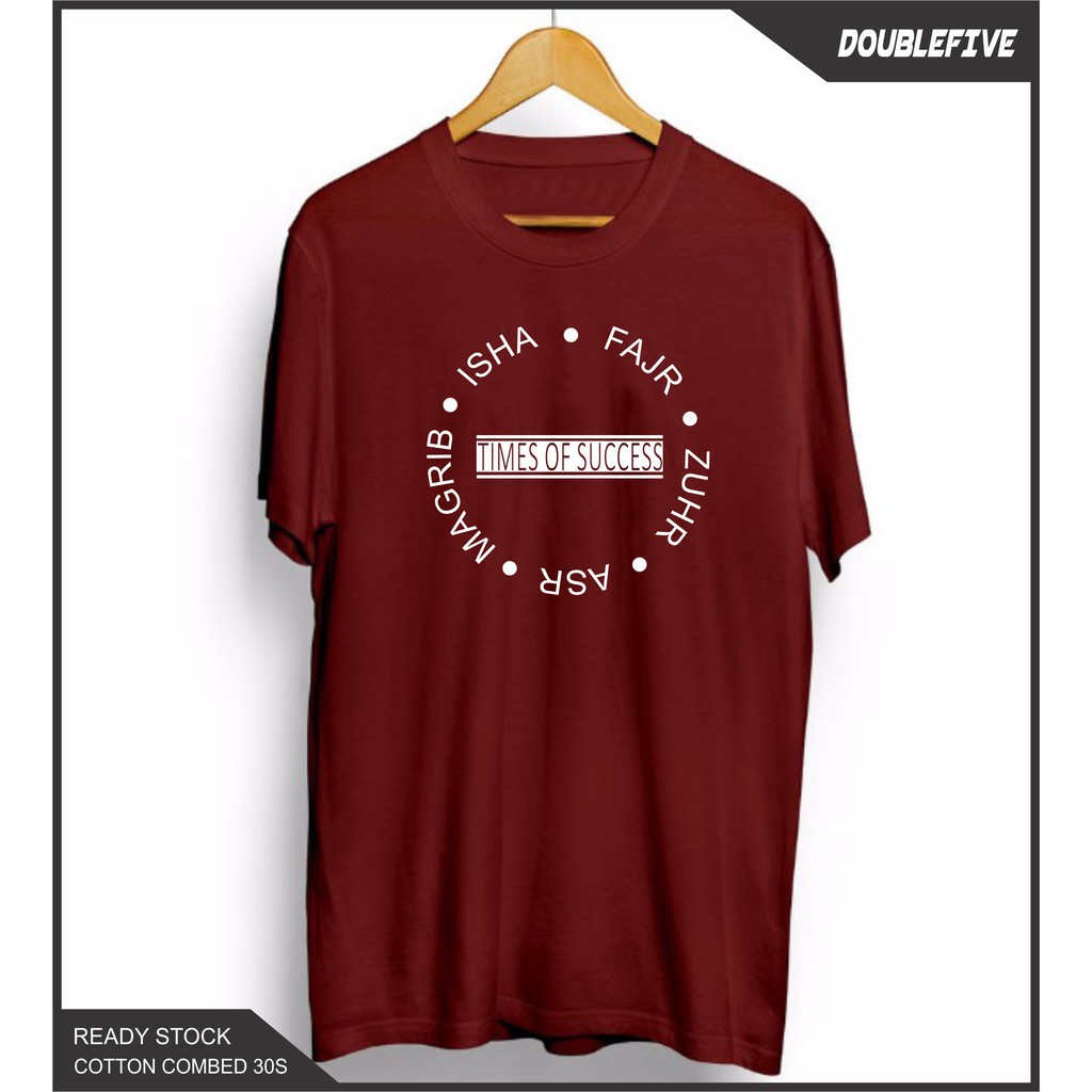 Kaos Distro Kaos Dakwah Kaos Islami Kaos Shalat 5 Waktu Kaos Cotton Combed 30S Premium