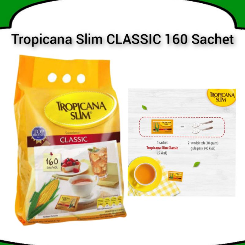 GULA TROPICANA SLIM CLASSIC 160 SACHET