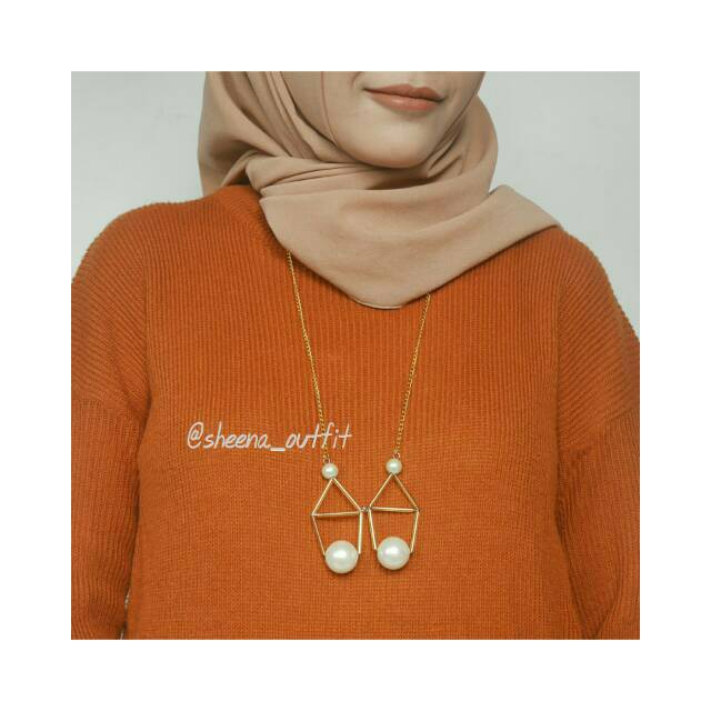 Premium necklace / kalung hijab / kalung Fashion / kalung mutiara / aksesoris simple/ kalung elegant