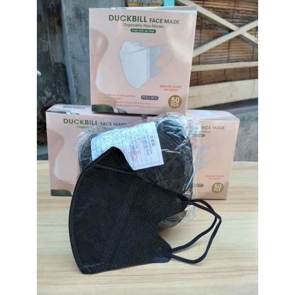 DUCKBILL CAREION HITAM 1 BOX ISI 50PCS/LEMBAR