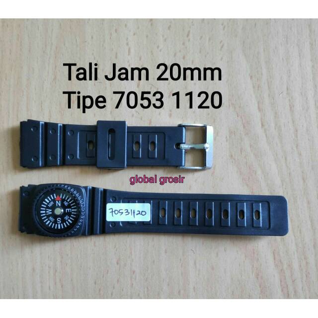 KARET JAM TANGAN KOMPAS 7053 | TALI JAM TANGAN 20MM