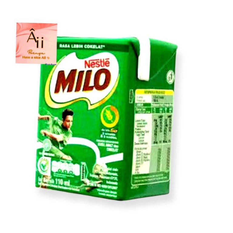 

susu uht Nestle Milo rasa coklat netto 110ml kemasan kotak kecil