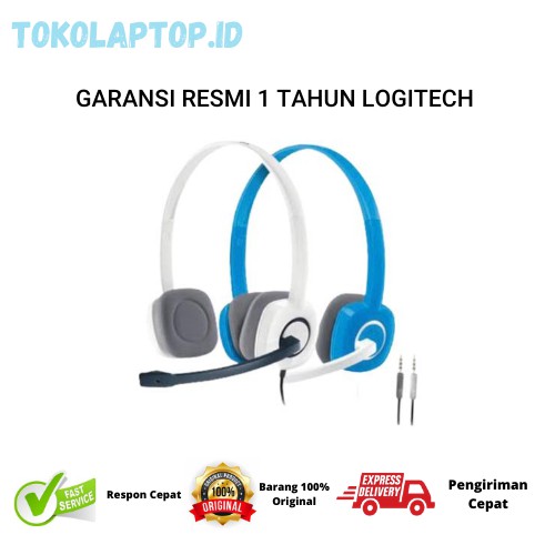 Logitech Headset H150 Blue dan White RESMI DAN BERGARANSI 100% - Putih