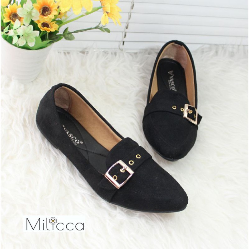 Milicca Dlians Sepatu Flat wanita Flat Shoes Sol Karet