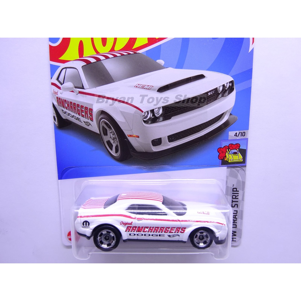 Hot Wheels 18 Dodge Challenger SRT Demon Putih Ramchargers