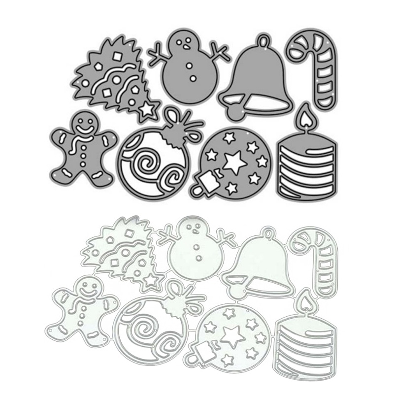 Cetakan Stensil Cutting Dies Motif Natal Bahan Metal Untuk Scrapbook / Craft DIY / Embossing