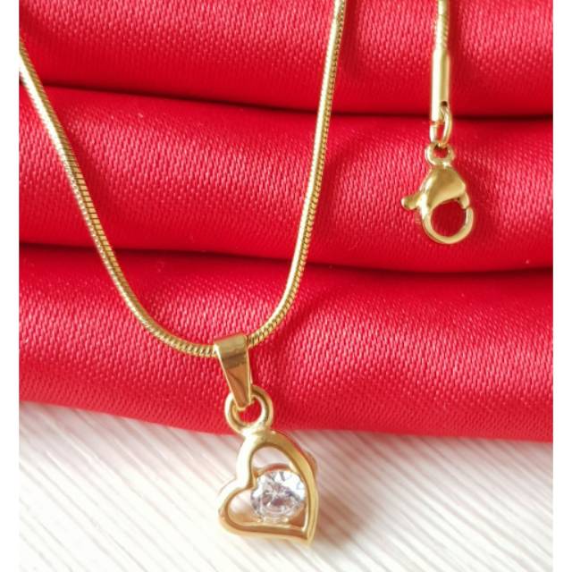 Kalung fashion import / kalung titanium gold antikarat GN18