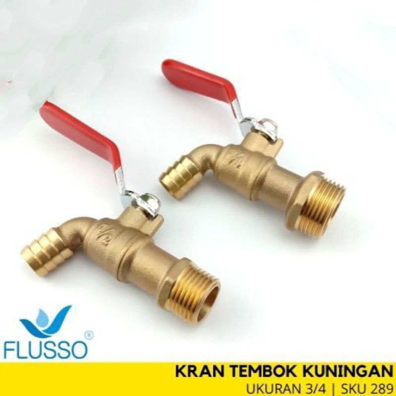 KRAN AIR 3/4&quot; 100% KUNINGAN FLUSSO (289)