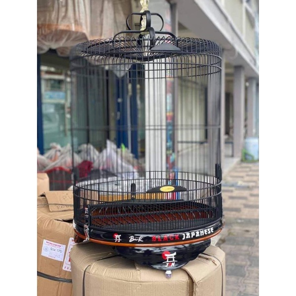 sangkar murai BnR Black Japanese 3D timbul akrilik