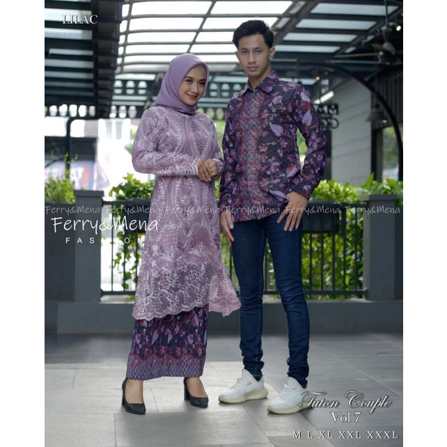 Kebaya couple batik//couple tunangan//couple keluarga//tunik padang