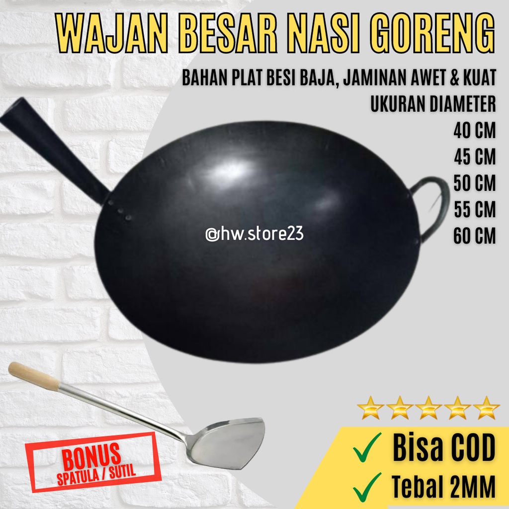 [2MM] WAJAN NASGOR / WAJAN BAJA / WAJAN NASI GORENG PREMIUM MURAH [Gratis Sutil]
