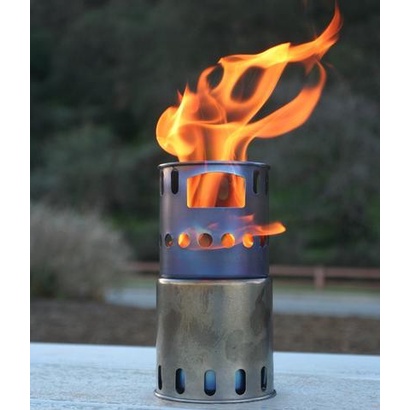 Kompor Camping Ultralight TOAKS Titanium Backpacking Wood Burning Stove Original