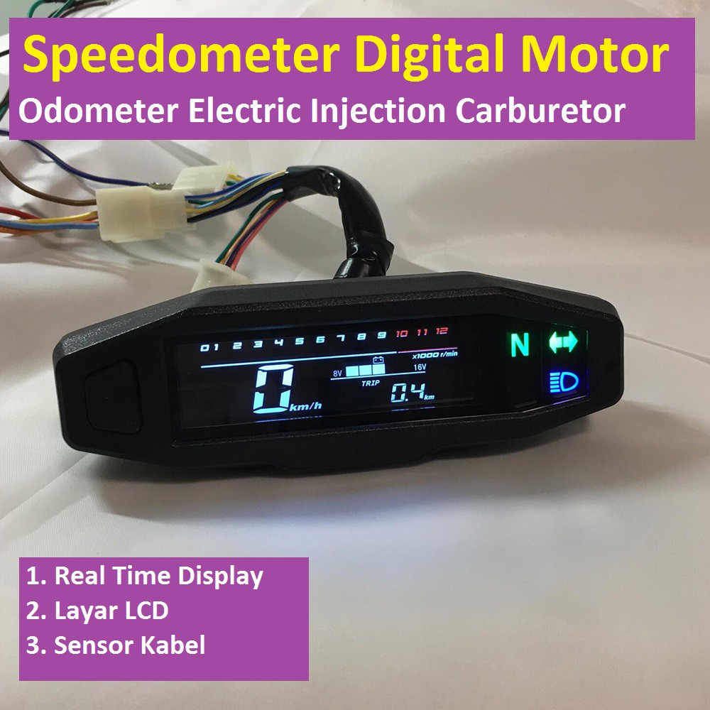 Speedometer Digital Motor Odometer Electric Injection Carburetor with Sensor / Speedometer Motor