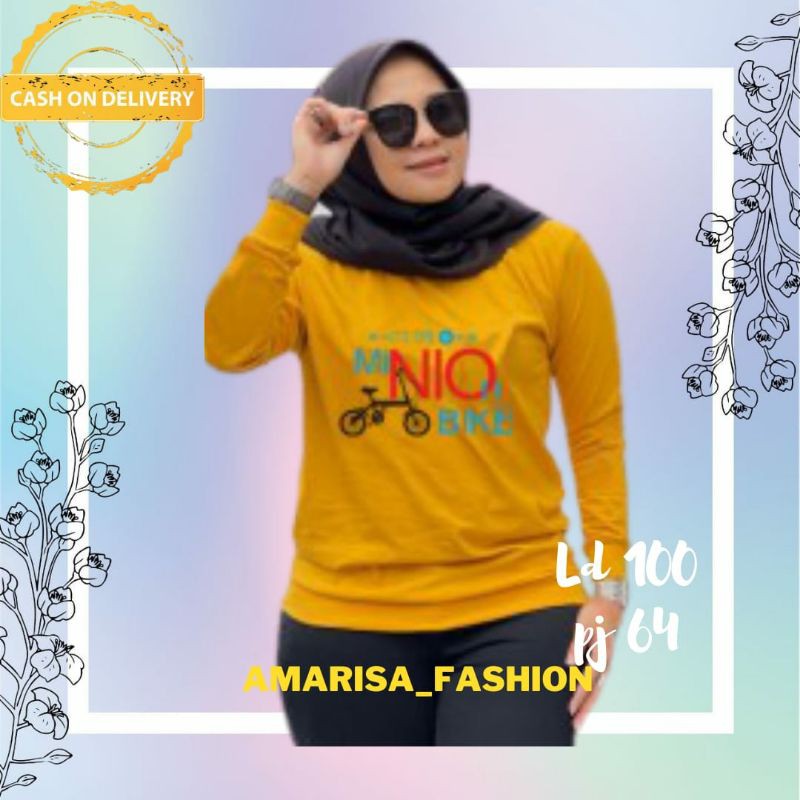 KAOS LENGAN PANJANG WANITA SEPEDA TERBARU