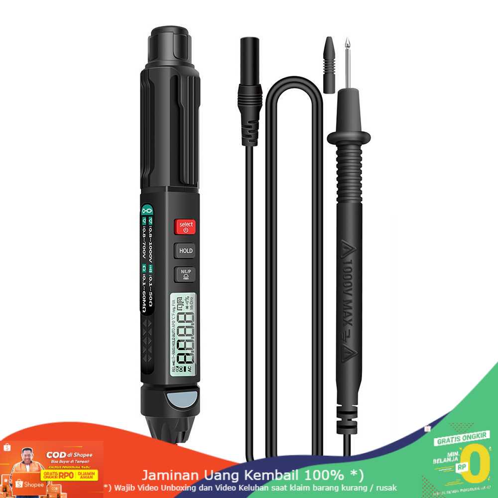 (BISA COD) RVOSTR ANENG Digital Multimeter Voltage Tester Pen - A3007