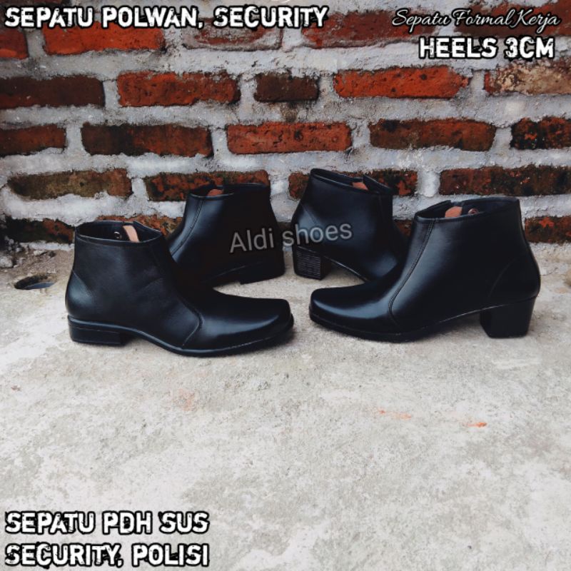Sepatu Pdh Satpam wanita Security Polwan Polisi Pantofel wanita