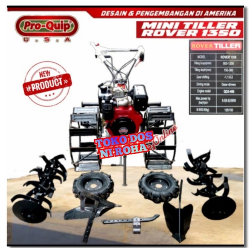 Traktor Lahan Basah/Kering ROVER-1350 Solar Mesin 10HP Free Ongkir Jawa